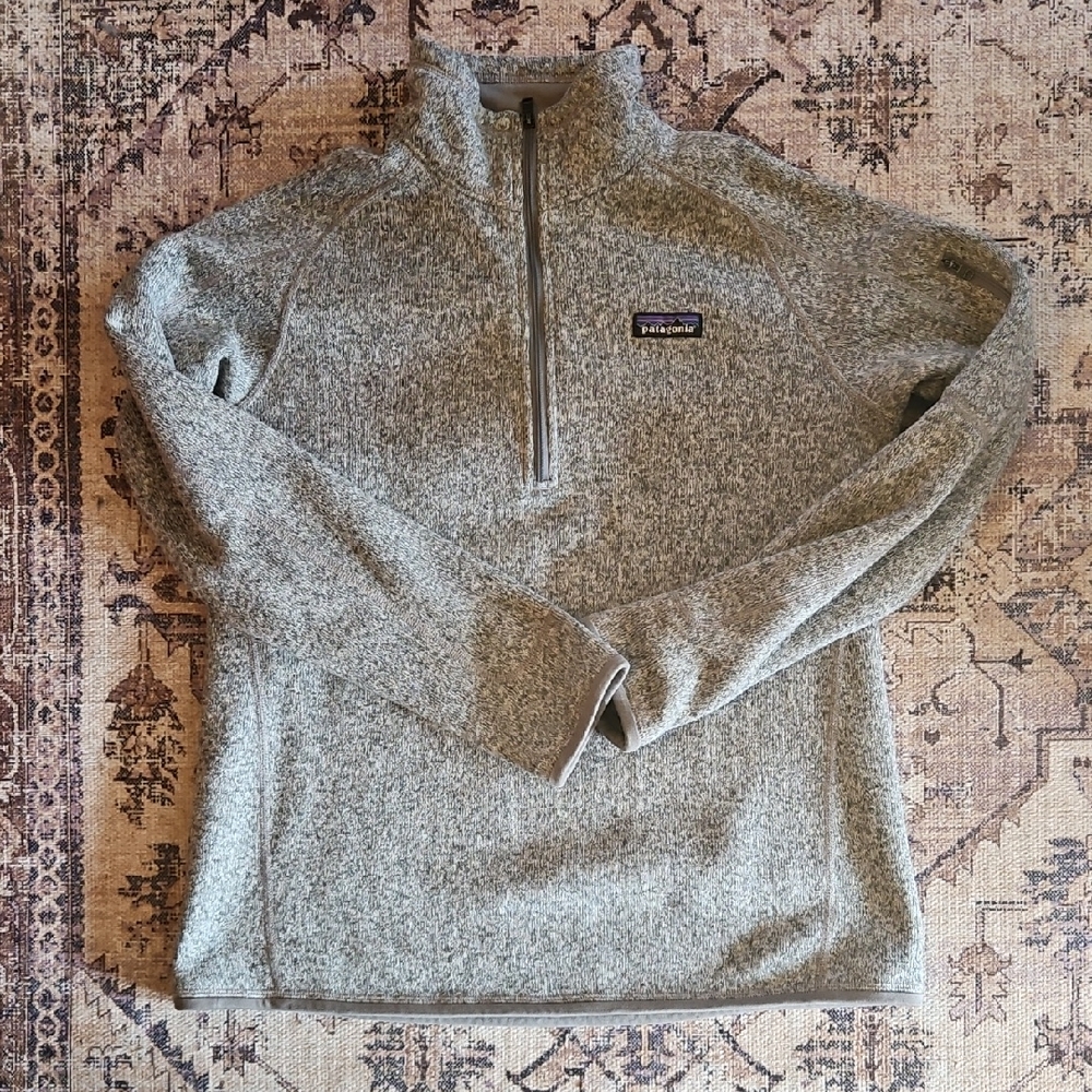 Patagonia Gray Quarter-Zip Sweater